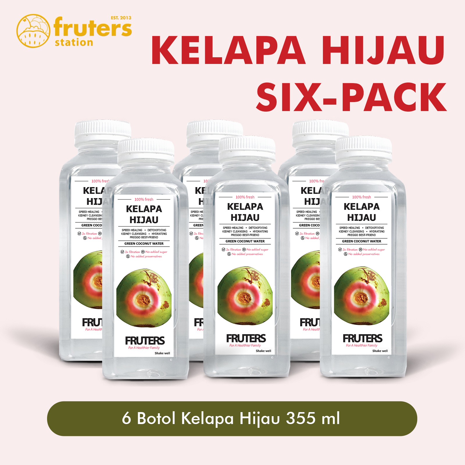 Kelapa Hijau 6 Pack 355ml