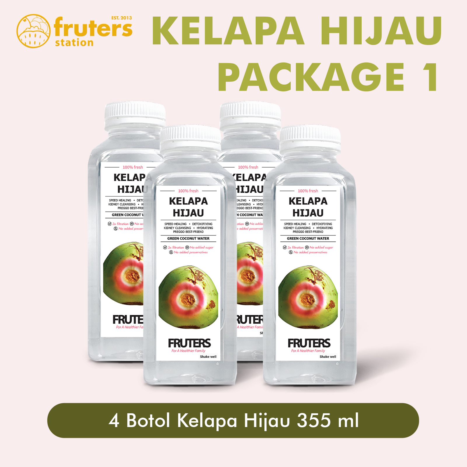 Kelapa Hijau 4 Pack 355ml